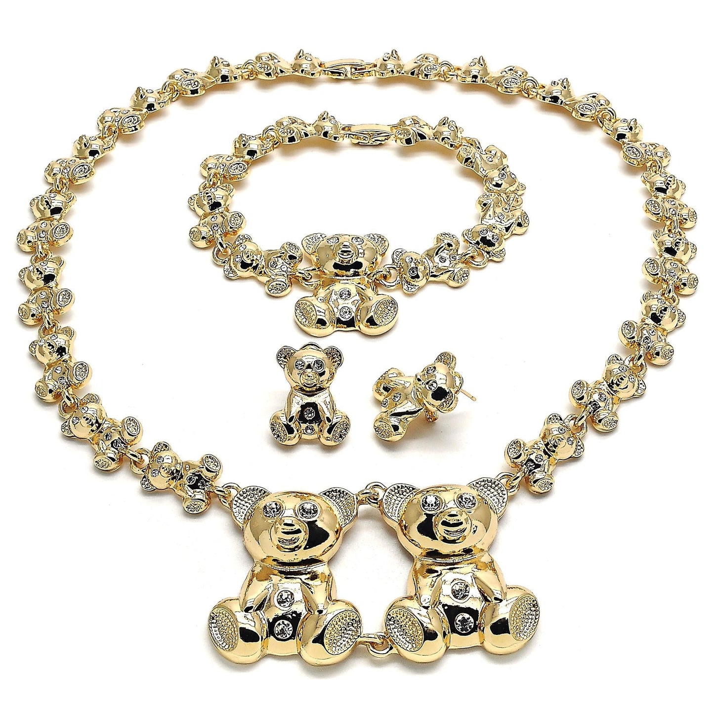 Gold Jewelry Set HUGS & KISSES Gold Necklace | 18K Gold Filled Over Jewelry Set | XOXO Necklace Set | Heart Jewelry Set | Gift For Her