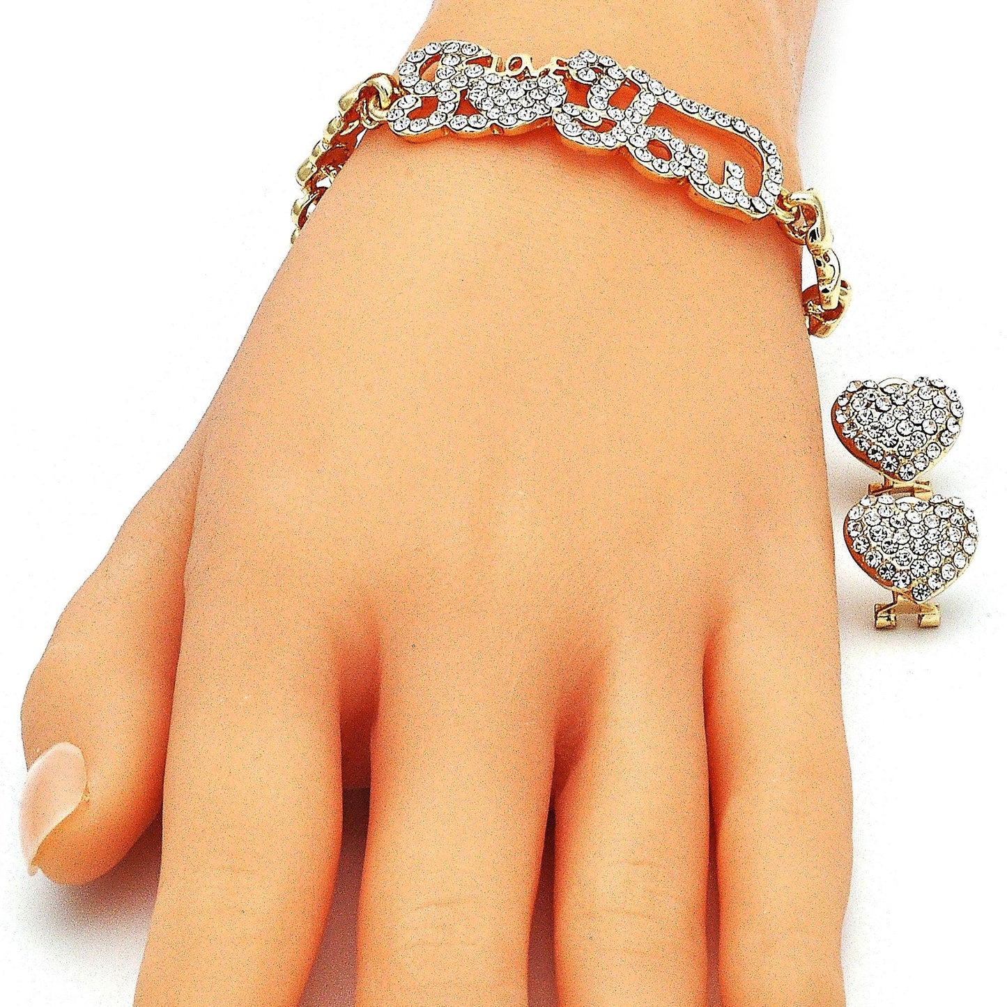 Gold Jewelry Set HUGS & KISSES Gold Necklace | 18K Gold Filled I Love You Set | XOXO Necklace Set | Heart Jewelry Set | Gift For Your Diva