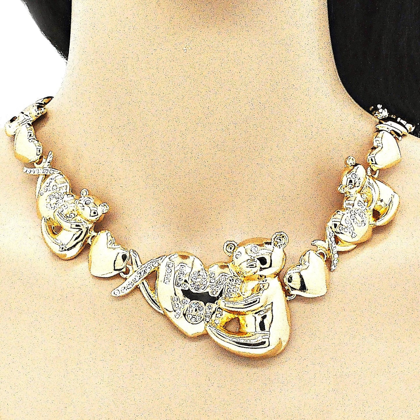 Gold Jewelry Set |HUGS & KISSES Xo Set | 18K Real Gold Filled Jewelry Set | XOXO Necklace Set | Heart Jewelry Set | Dolphin Jewelry Set