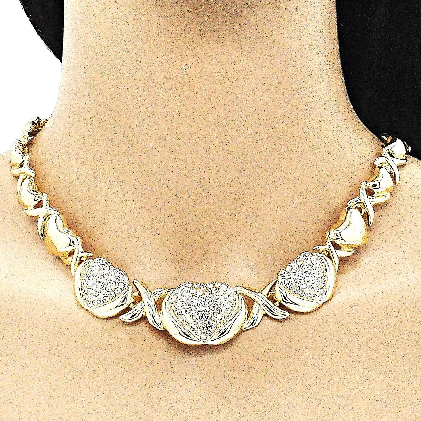 Gold Jewelry Set |HUGS & KISSES Xo Set | 18K Real Gold Filled Jewelry Set | XOXO Necklace Set | Heart Jewelry Set | Gift Jewelry Set