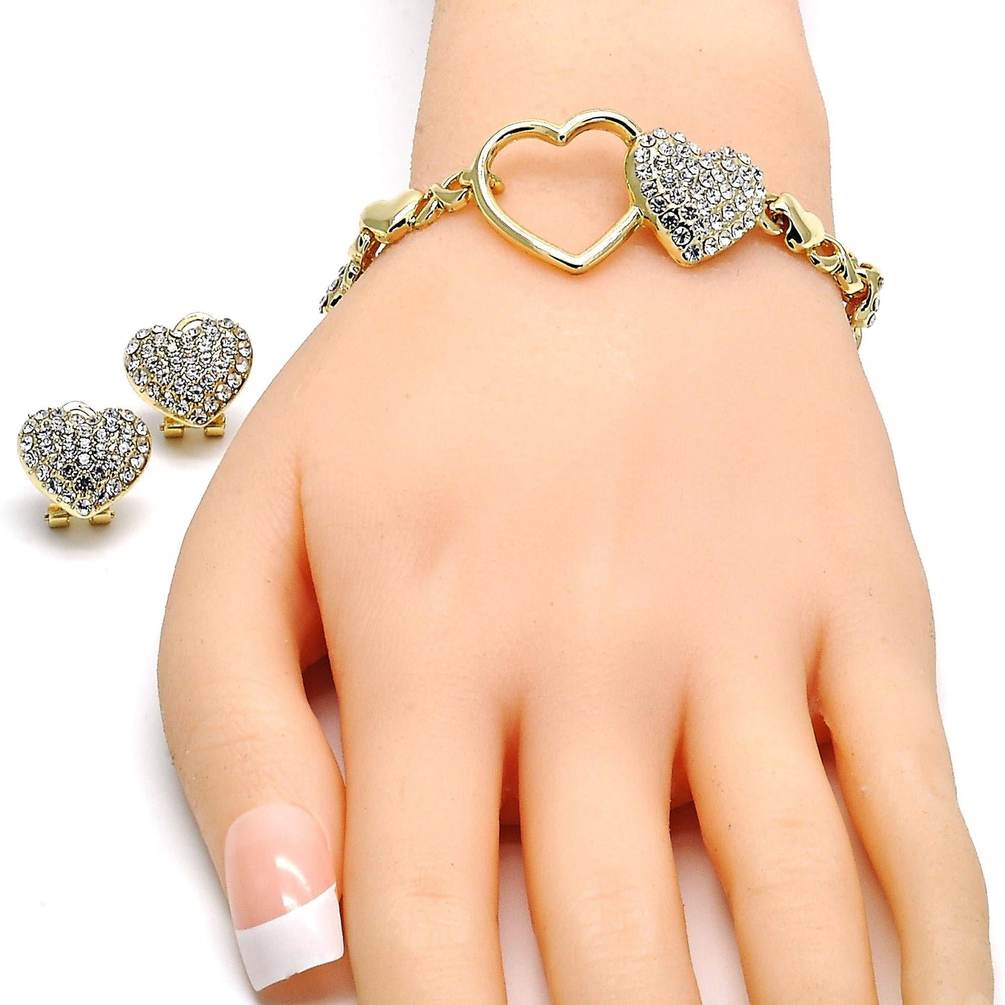 Gold Jewelry Set HUGS & KISSES Gold Necklace | 18K Gold Filled Over Jewelry Set | XOXO Necklace Set | Heart Jewelry Set | Gift For Your Diva
