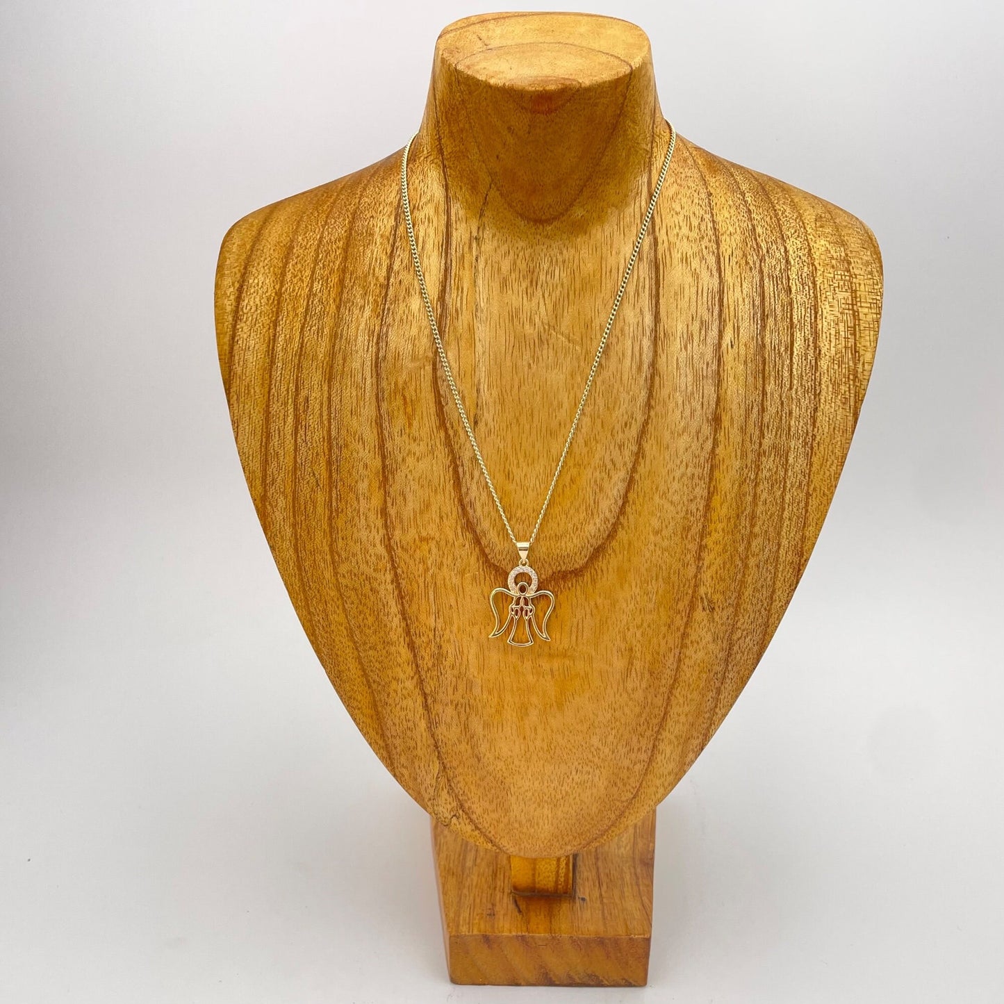 Handmade Gold Flying Angel Chain Necklace Dainty Angel Pendant With All Zirconia Wing and Chain Gold Filled Making Wholesale, Gift for her