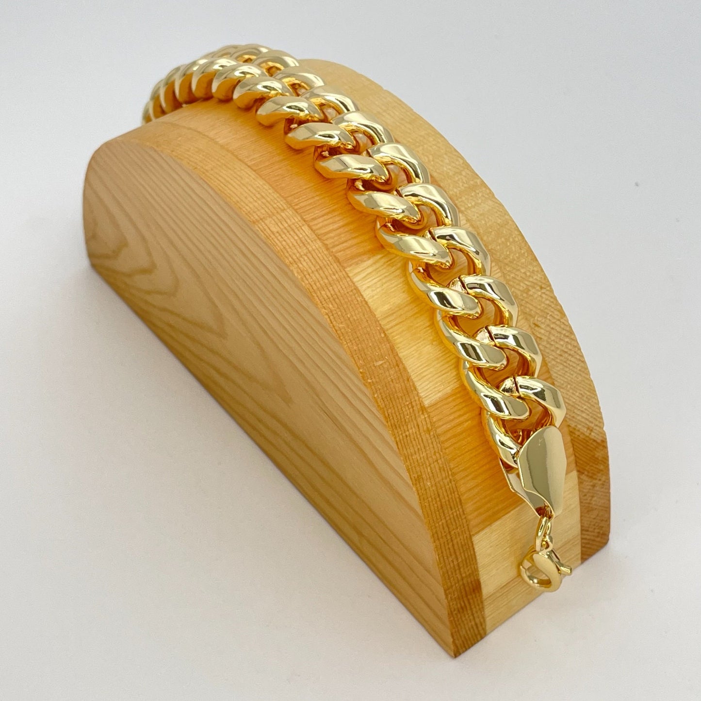 Handmade 9MM Miami Cuban Gold Bracelet Gold Filled Thick Bracelet Gift Her - Excellent gift for Best Friend 14K Gold Finish