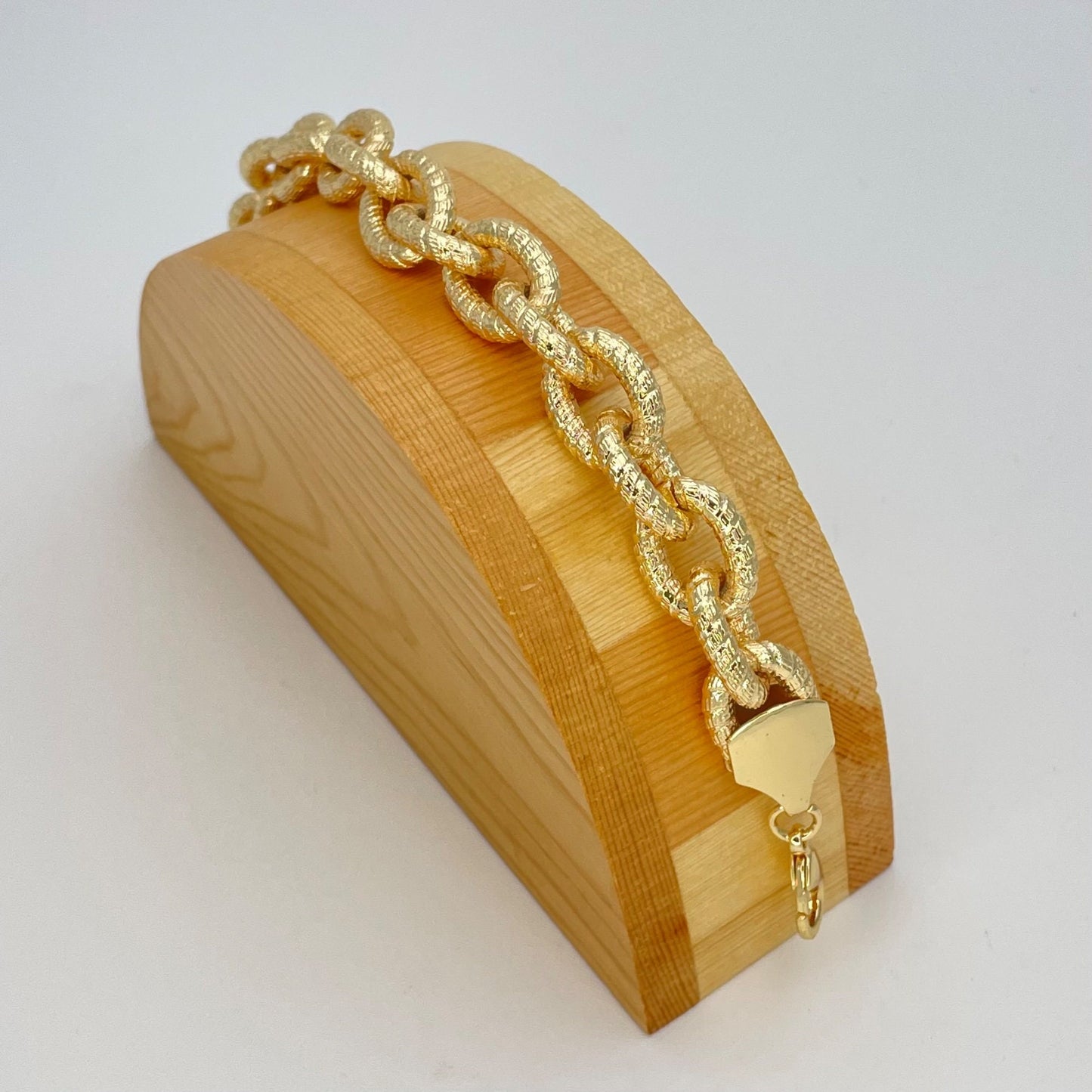 Handmade 8.0 MM Transversal Miami Cuban Gold Bracelet Gold Filled Thick Bracelet Diamond Cut, Gift Her, gift for Best Friend 14K Gold Finish