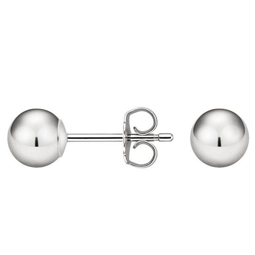 Handmade Sterling Silver Stud Ball Earrings Hypoallergenic, Non-Tarnish, Affordable, 2mm to 12mm A Gift for Her or Mom - Accepting Wholesale