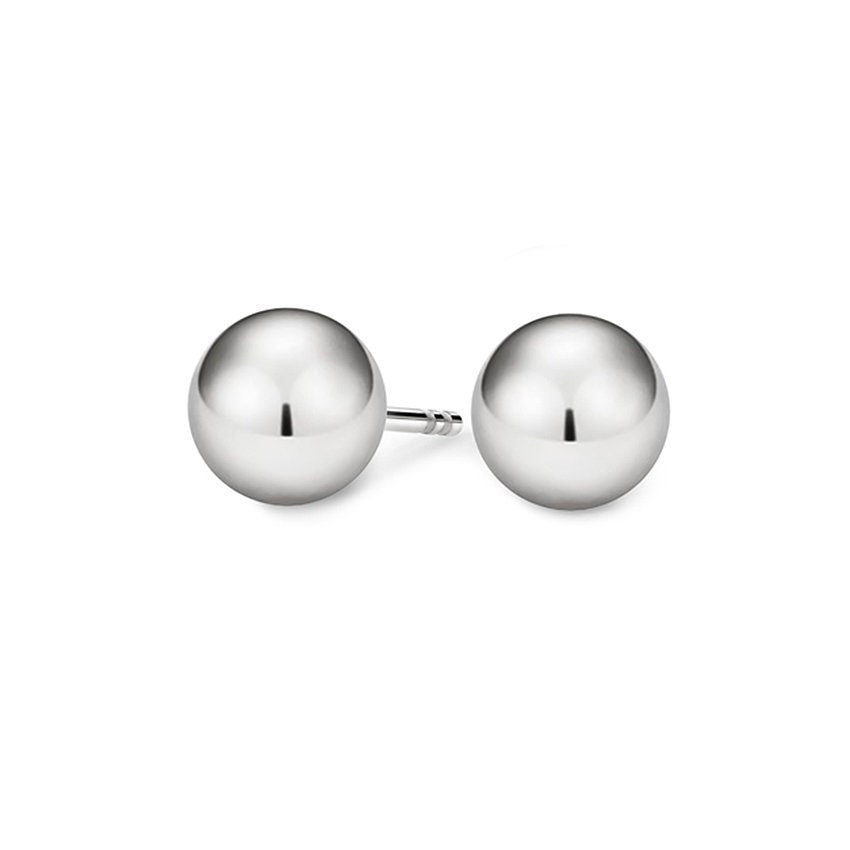 Handmade Sterling Silver Stud Ball Earrings Hypoallergenic, Non-Tarnish, Affordable, 2mm to 12mm A Gift for Her or Mom - Accepting Wholesale