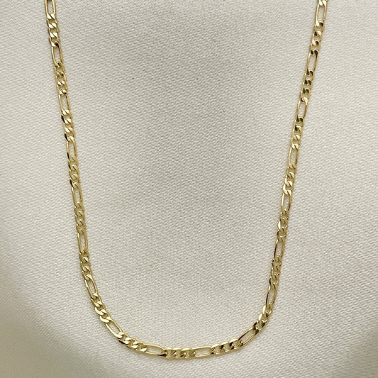 Oro Laminado Basic Necklace, Gold Filled Style Figaro Design, Polished, Golden Finish