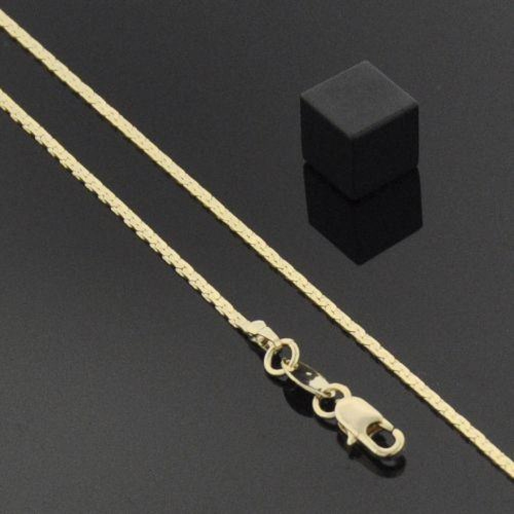 Oro Laminado Basic Necklace, Gold Filled Style Long Box Design, Polished, Golden Finish