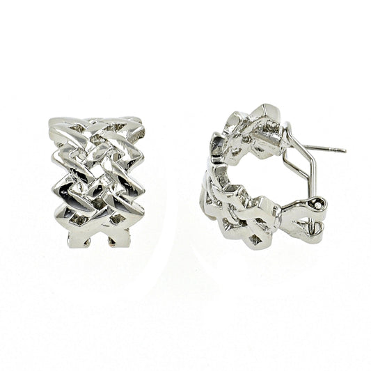 Rhodium Gold Filled Stud Earring, Polished, Rhodium Finish