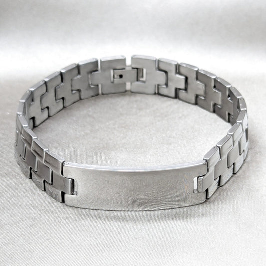 Stainless Steel Solid Bracelet, Polished, Steel Finish