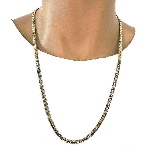 Gold Tone Basic Necklace, Polished, Golden Finish