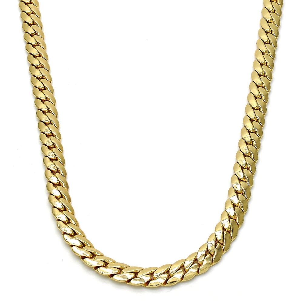 Gold Tone Basic Necklace, Polished, Golden Finish