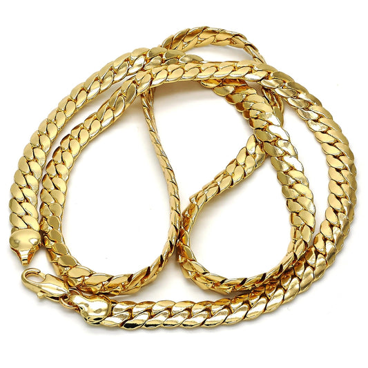 Gold Tone Basic Necklace, Polished, Golden Finish