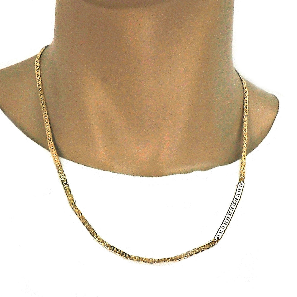 Gold Tone Basic Necklace, Mariner Design, Polished, Golden Finish