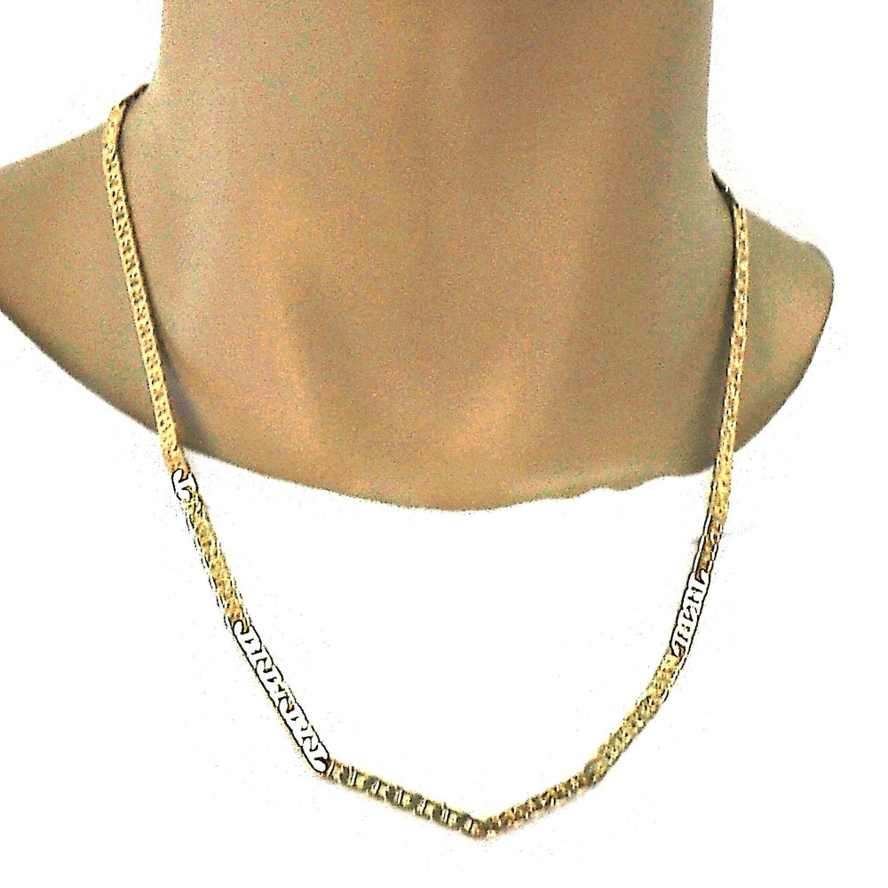 Gold Tone Basic Necklace, Mariner Design, Polished, Golden Finish