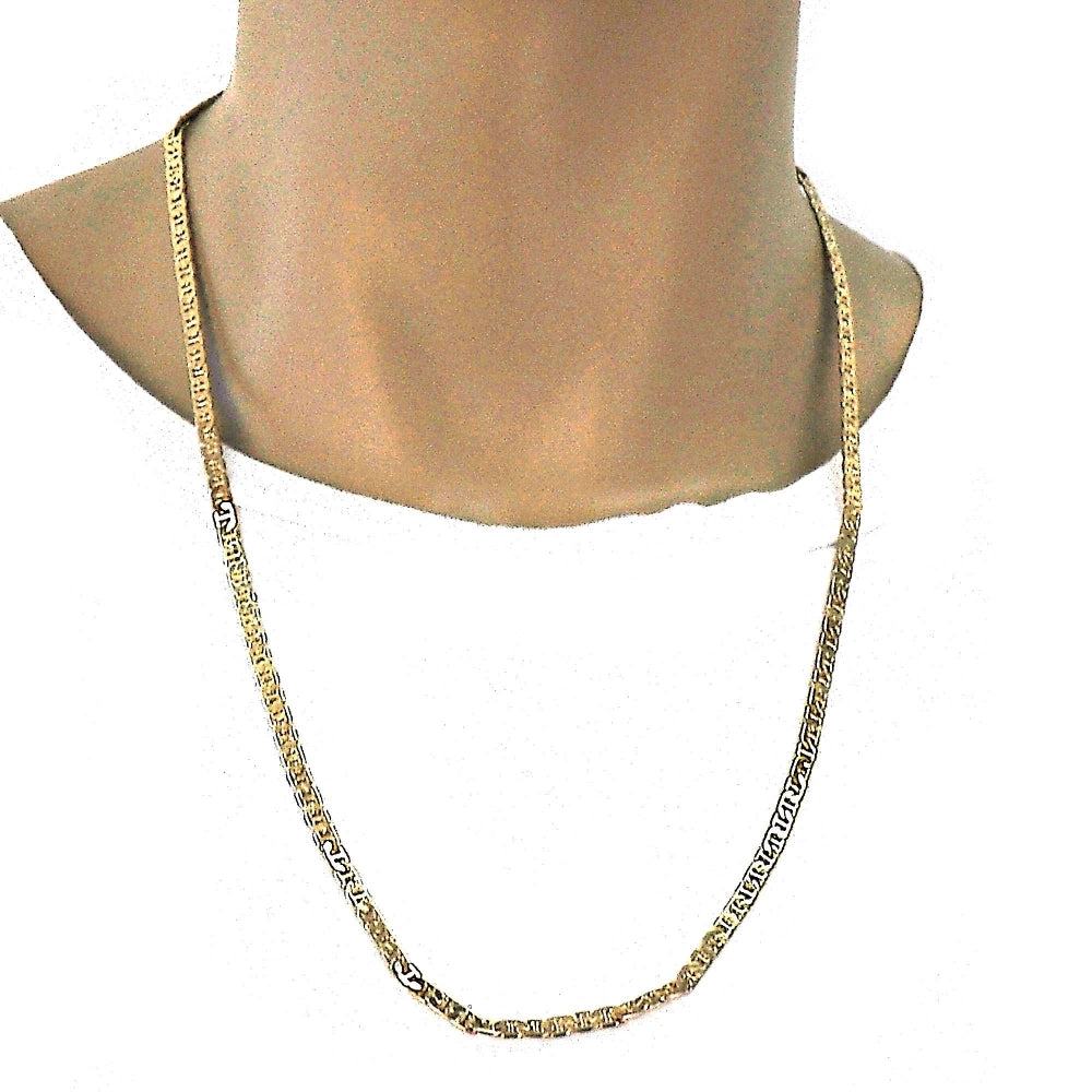 Gold Tone Basic Necklace, Mariner Design, Polished, Golden Finish