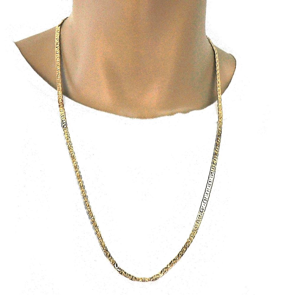 Gold Tone Basic Necklace, Mariner Design, Polished, Golden Finish