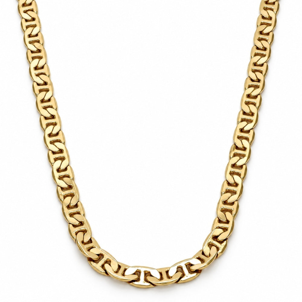 Gold Tone Basic Necklace, Mariner Design, Polished, Golden Finish