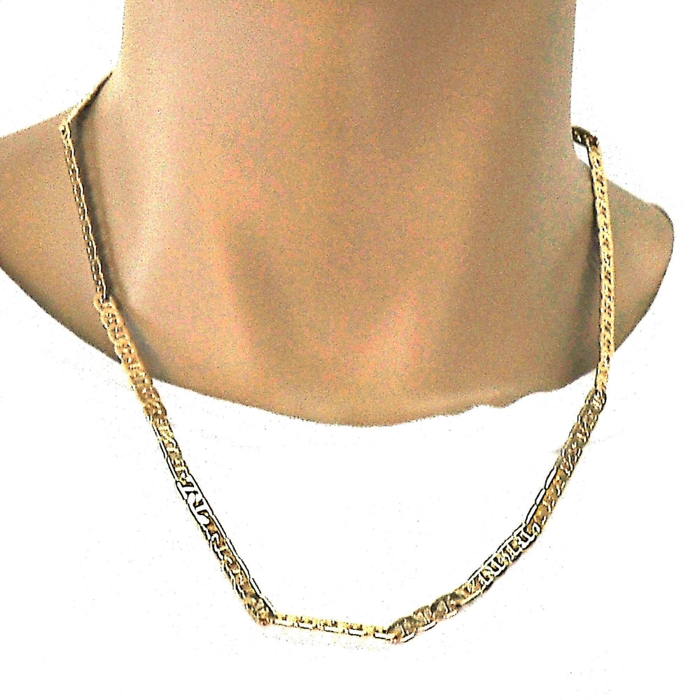 Gold Tone Basic Necklace, Mariner Design, Polished, Golden Finish