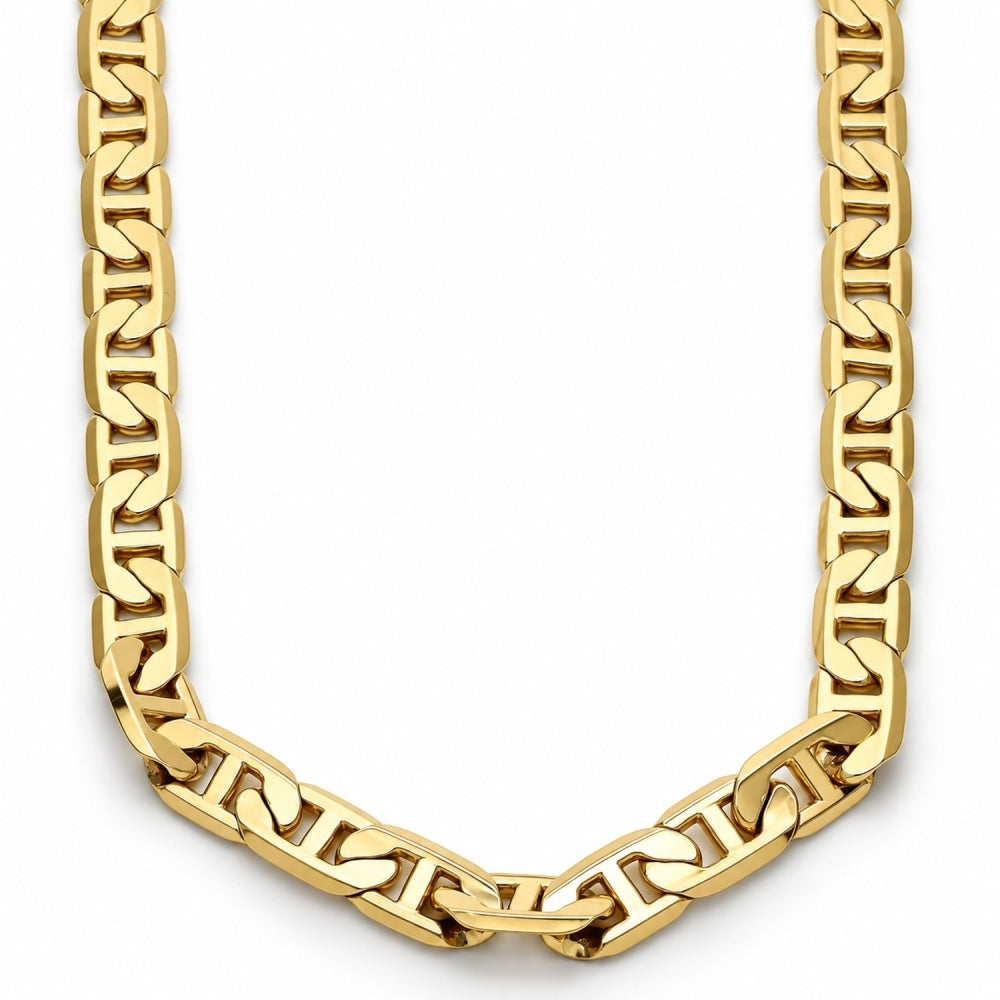 Gold Tone Basic Necklace, Mariner Design, Polished, Golden Finish
