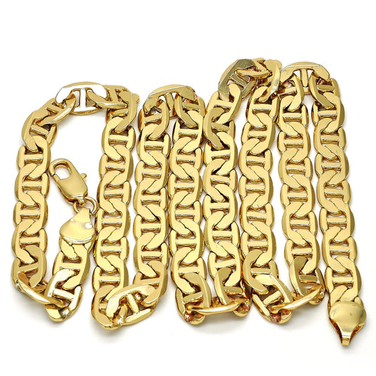 Gold Tone Basic Necklace, Mariner Design, Polished, Golden Finish
