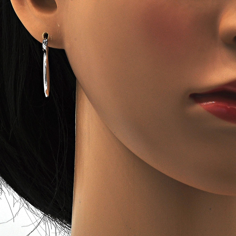 Rhodium Gold Filled Small Hoop, Polished, Rhodium Finish