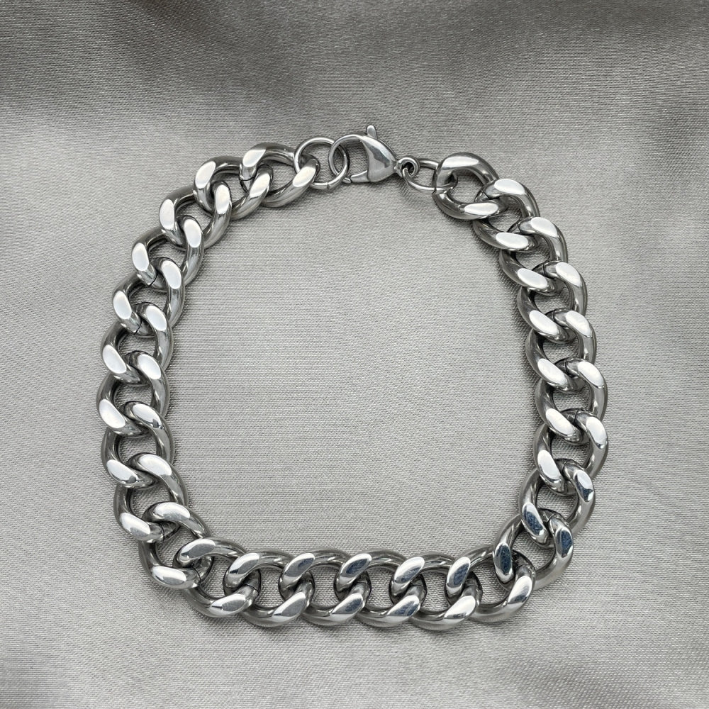 Stainless Steel Necklace and Bracelet, Twist Design, Polished, Steel Finish