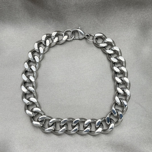 Stainless Steel Necklace and Bracelet, Twist Design, Polished, Steel Finish