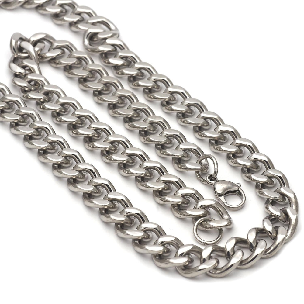 Stainless Steel Necklace and Bracelet, Twist Design, Polished, Steel Finish