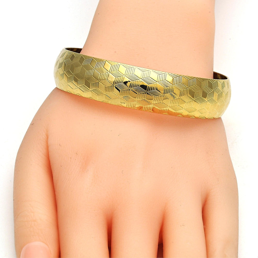 Oro Laminado Individual Bangle, Gold Filled Style Polished, Golden Finish