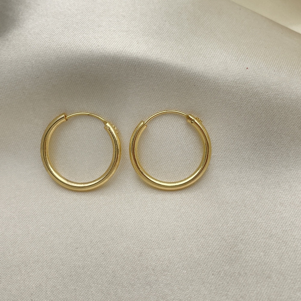 Oro Laminado Small Hoop, Gold Filled Style Polished, Golden Finish