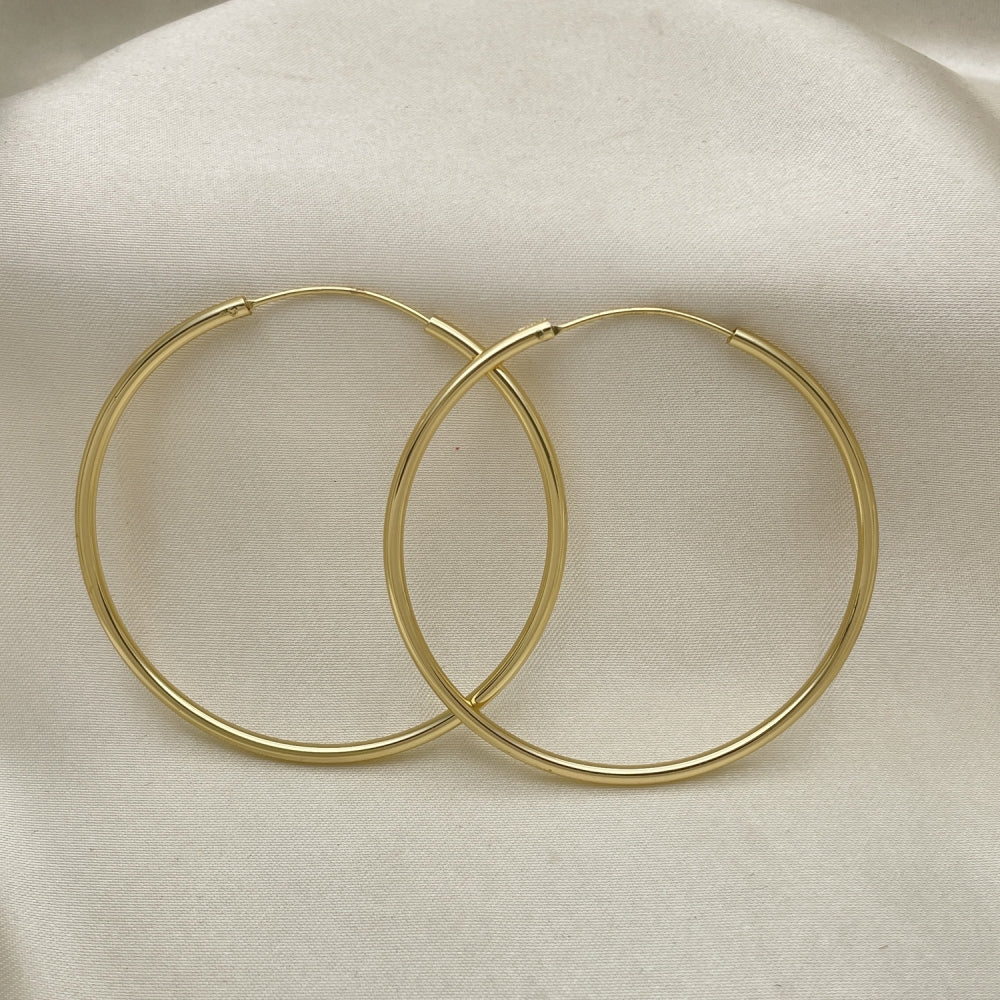 Oro Laminado Large Hoop, Gold Filled Style Polished, Golden Finish