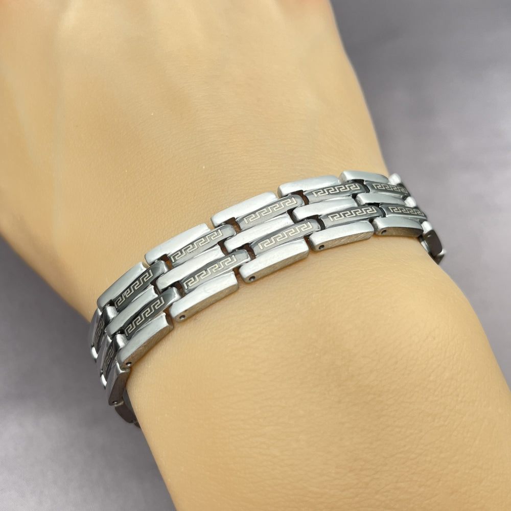 Stainless Steel Solid Bracelet, Polished, Steel Finish