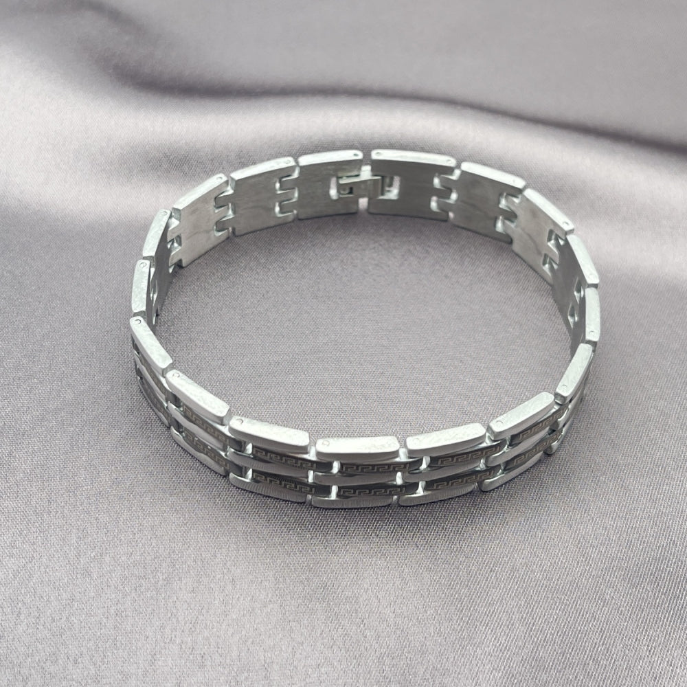 Stainless Steel Solid Bracelet, Polished, Steel Finish