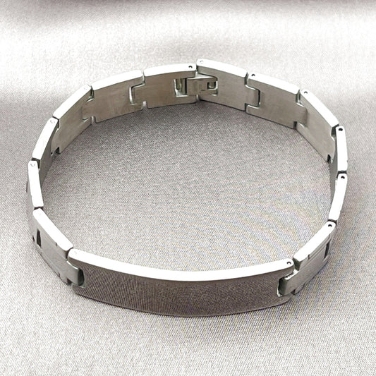 Stainless Steel Solid Bracelet, Polished, Steel Finish