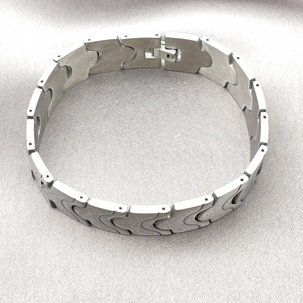 Stainless Steel Solid Bracelet, Polished, Steel Finish