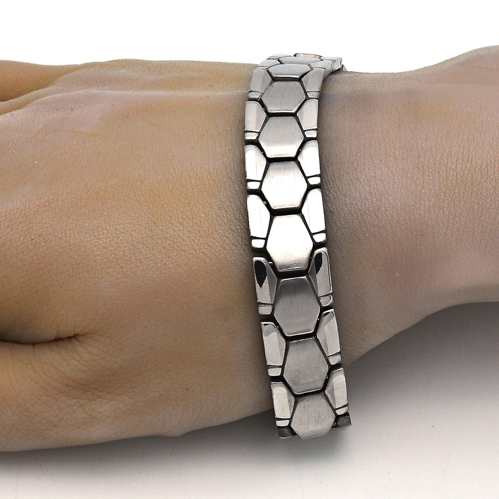 Stainless Steel Solid Bracelet, Polished, Steel Finish