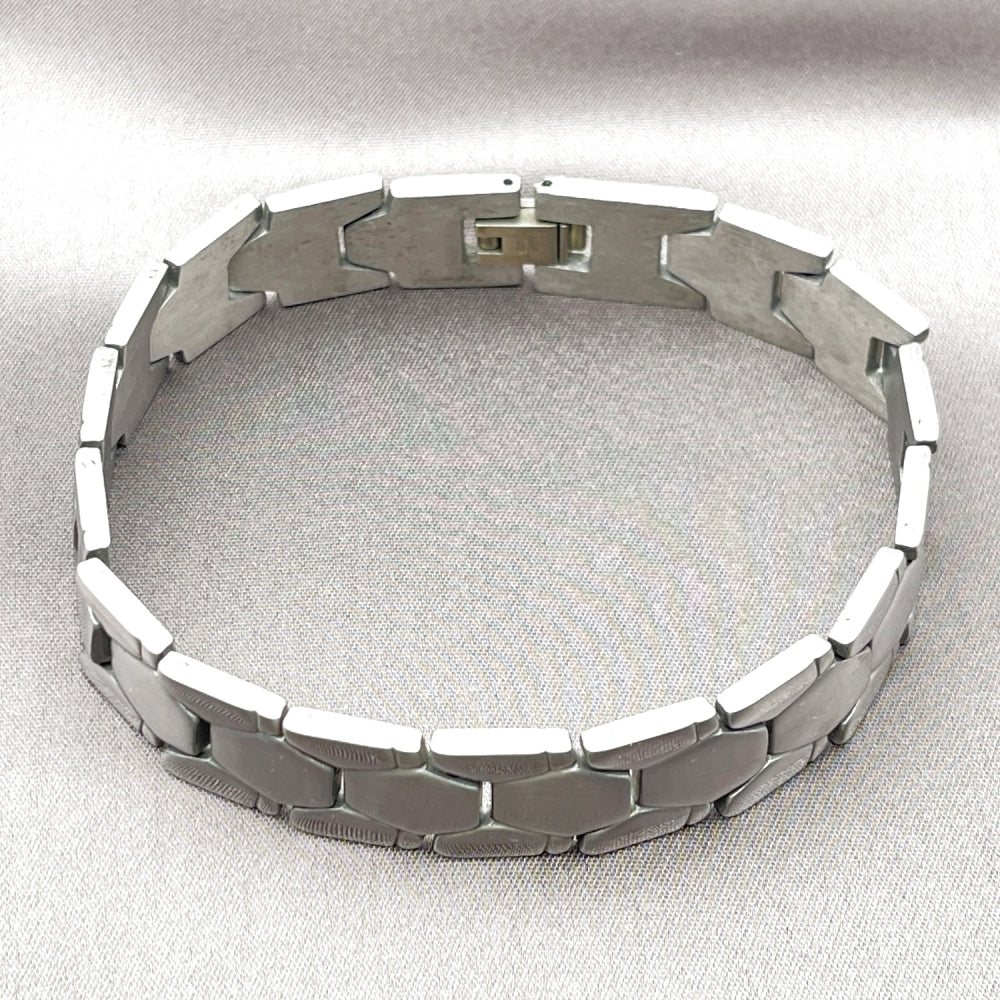 Stainless Steel Solid Bracelet, Polished, Steel Finish