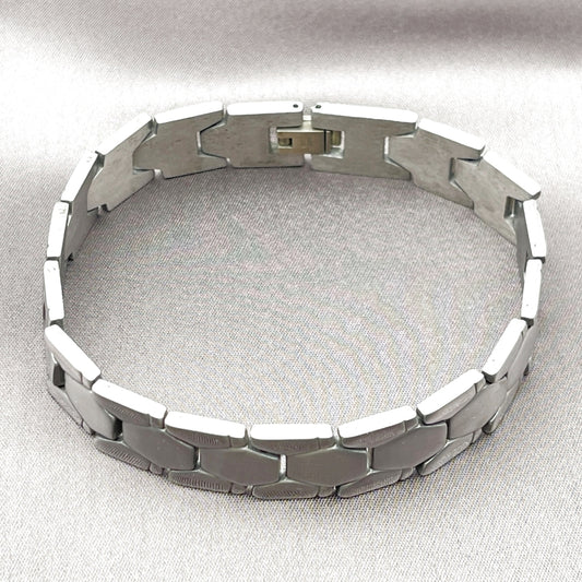 Stainless Steel Solid Bracelet, Polished, Steel Finish
