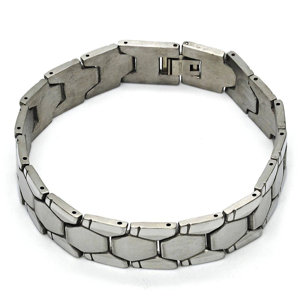 Stainless Steel Solid Bracelet, Polished, Steel Finish