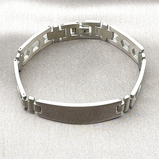Stainless Steel Solid Bracelet, Polished, Steel Finish