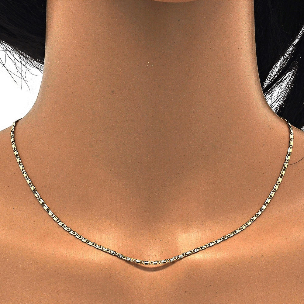 Oro Laminado Basic Necklace, Gold Filled Style Polished, Golden Finish