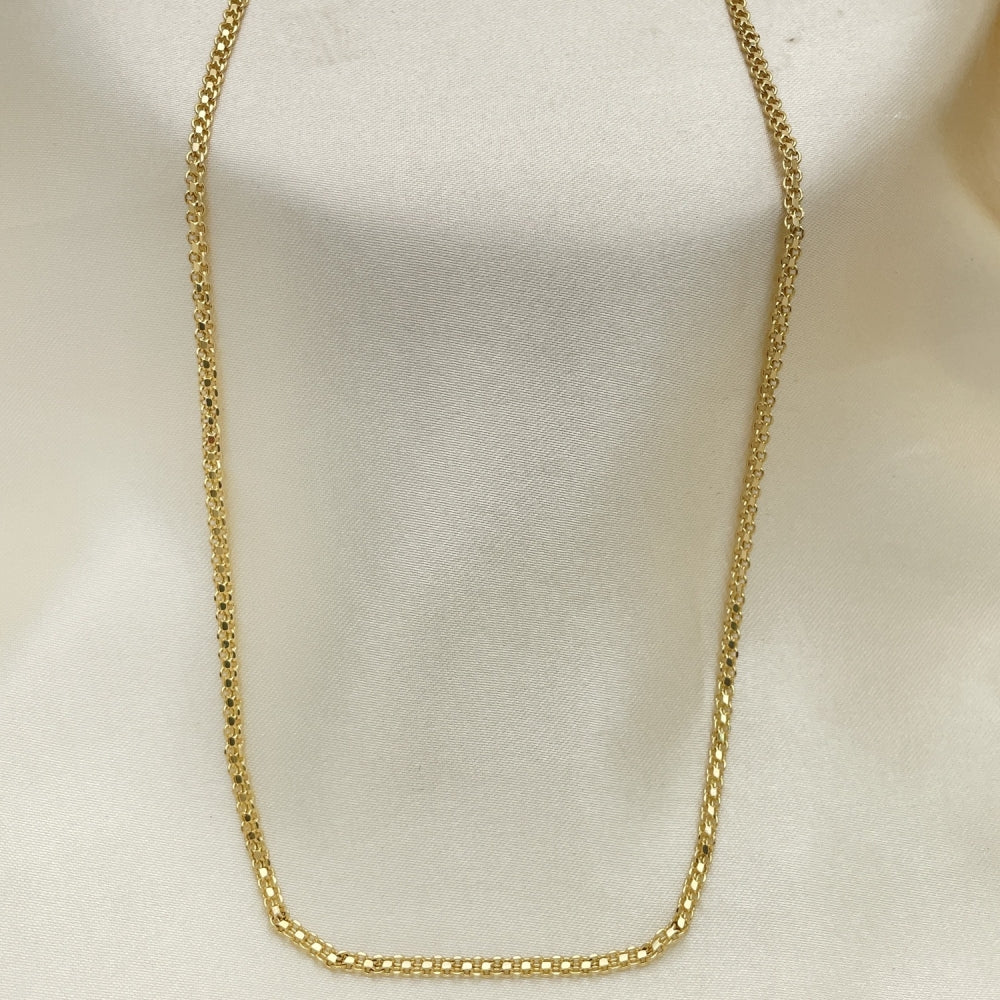 Oro Laminado Basic Necklace, Gold Filled Style Bismark Design, Polished, Golden Finish