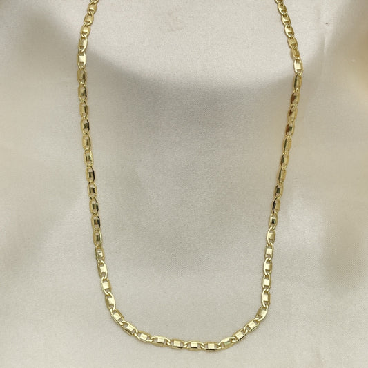 Oro Laminado Basic Necklace, Gold Filled Style Mariner Design, Polished, Golden Finish