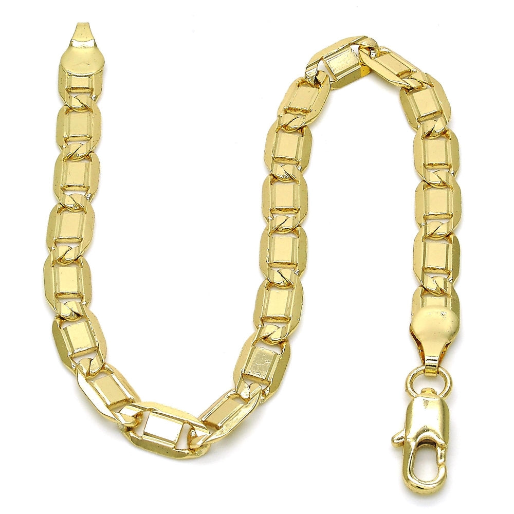 Oro Laminado Basic Bracelet, Gold Filled Style Polished, Golden Finish