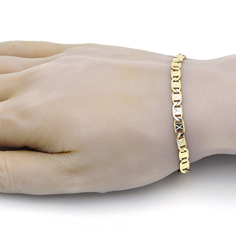 Oro Laminado Basic Bracelet, Gold Filled Style Polished, Golden Finish