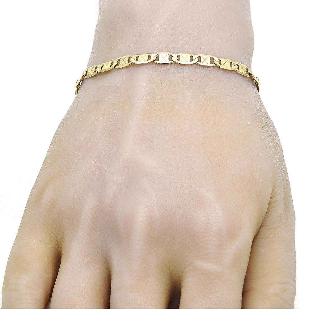 Oro Laminado Basic Bracelet, Gold Filled Style Polished, Golden Finish