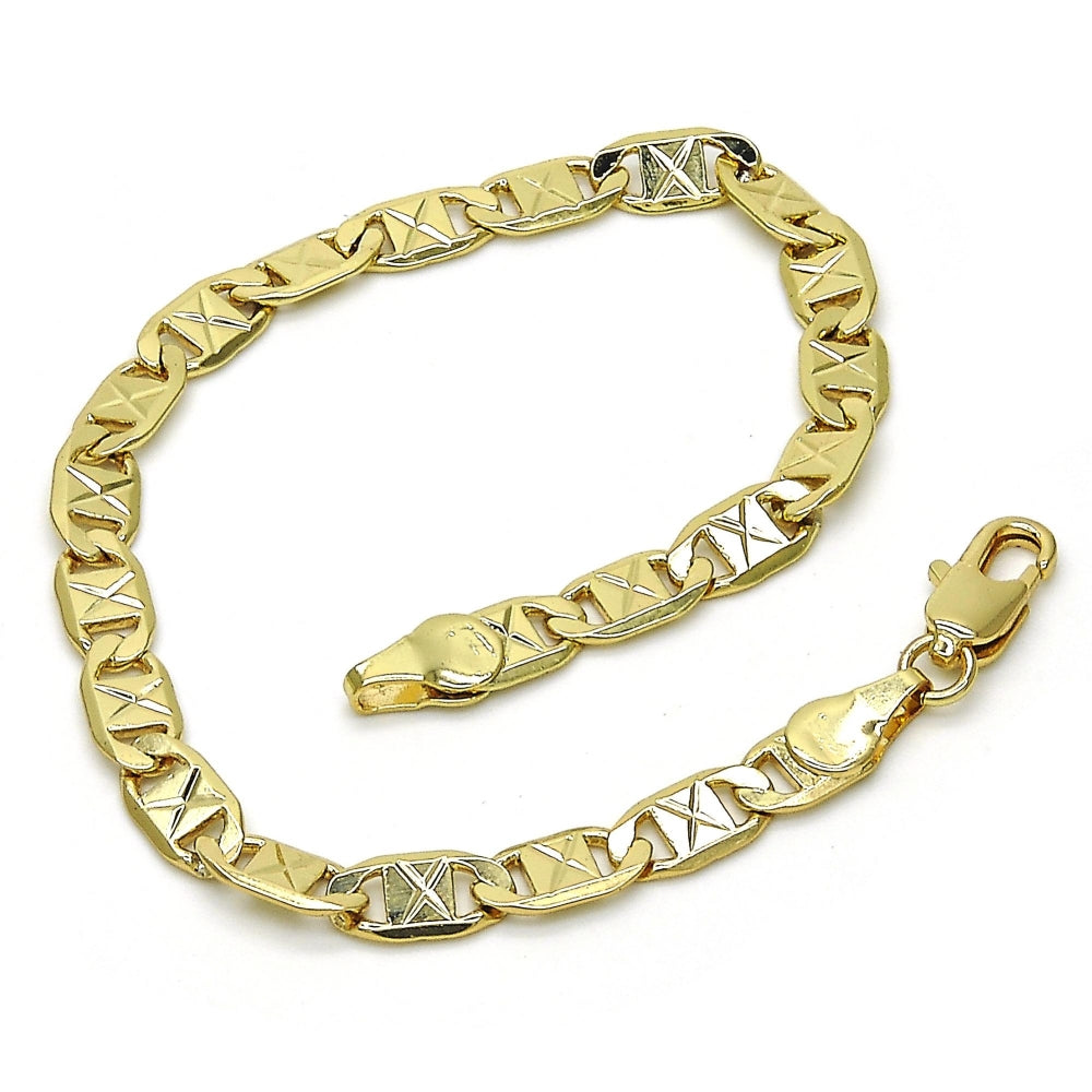 Oro Laminado Basic Bracelet, Gold Filled Style Polished, Golden Finish