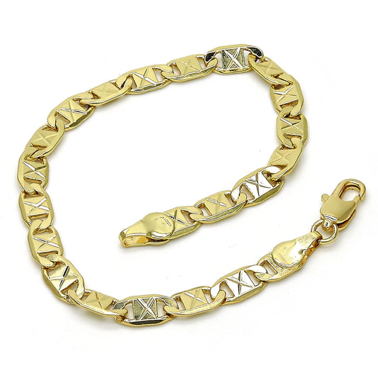 Oro Laminado Basic Bracelet, Gold Filled Style Polished, Golden Finish