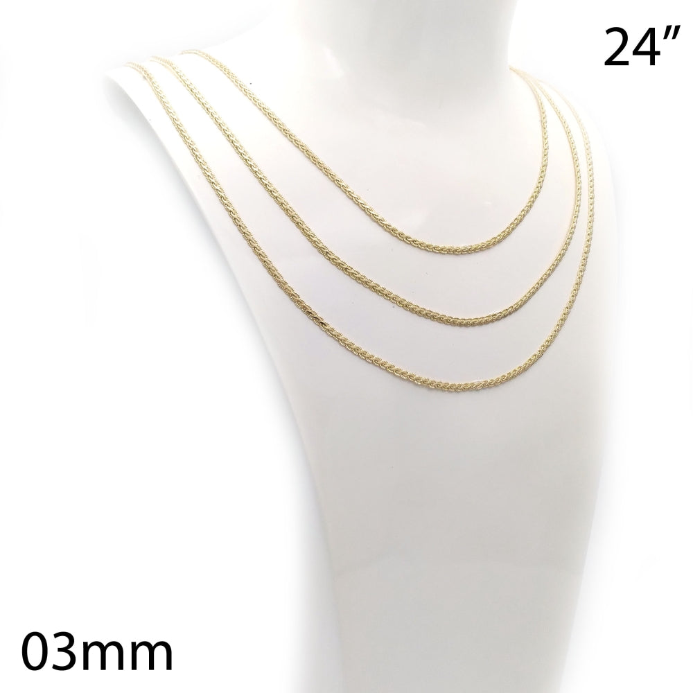 Oro Laminado Basic Necklace, Gold Filled Style Polished, Golden Finish